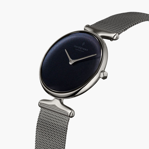 Unika - L’offre Groupée Cadran Noir Arc-en-Ciel Bronze | Maille / Cuir Noir