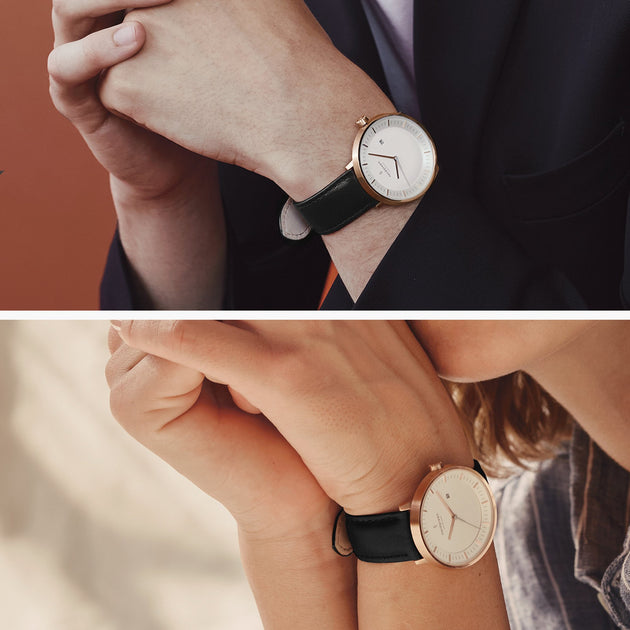 Philosopher - L’offre Groupée Cadran Blanc Or Rose | Marron / Noir / Bleu Marine Bracelets