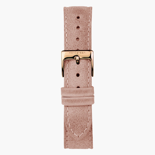 Bracelet de Montre Cuir Rose - Or Rose - 32mm