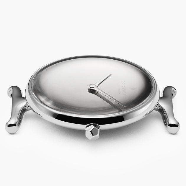 Unika - L’offre Groupée Cadran Métal Poli Argent | Maille / Cuir Gris